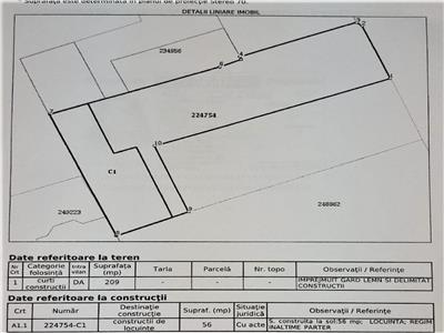 Teren intravilan 209 mp. cu Deschidere 6 m. Bld.Mamaia nr.197